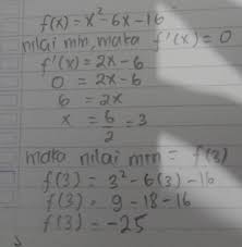 We did not find results for: Nilai Minimum Fungsi F X X 6 16 Brainly Co Id