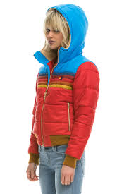 Women S Trekker 2 Hooded Puffer Jacket Cherry Jackets Leather Jackets Women Jackets For Women