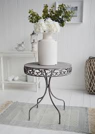 Choose between glass or wood round tables with chairs and enjoy free shipping on your order. Winchester Grey Round Table New England Coastal Hallway Furniture