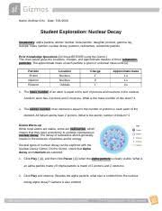 Yahoo answers nuclear decay gizmo : Nucleardecayse Docx Name Date Student Exploration Nuclear Decay Vocabulary Alpha Particle Atomic Number Beta Particle Daughter Product Gamma Ray Course Hero