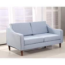 Homcom Linen 2 Seater Sofa Double Seat Armchair Couch Chaise Lounge Chair L Chaise Lounge Living Room Lounge Chairs Living Room Chaise Lounge Chair Living Room