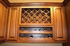 Wine Rack Lattice Rack Over Scalloped Rack Burrows Cabinets Central Texas Builder Direct Custom Cabine Kitchen Wine Rack Wine Rack Kitchen Cabinet Design