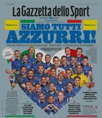 Insieme per passione, scegli come. La Gazzetta Dello Sport Turns Blue For The Azzurri S Opening Euro 2020 Game Forza Italian Football