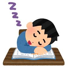 勉強中に寝落ちした人のイラスト（男性）&nbsp;|&nbsp;かわいいフリー素材集&nbsp;...