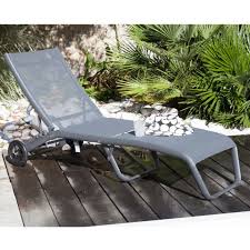 bain de soleil folio aluminium textilene gris 189 x 60 x 34 cm gamm vert outdoor furniture outdoor decor sun lounger