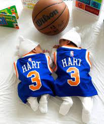 a bit late in posting this butttt how adorable are the Hart twins 🥹💕 - -  - - #joshhart #nba #nbakids #basketball #knicks #nyknicks… | Instagram