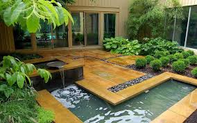 Modern Landscape With Water Feature Camp Hill Pa Water Features In The Garden Modern Landscaping Landscape Design