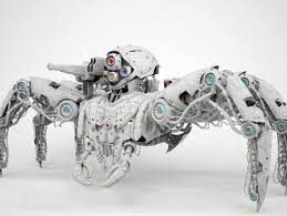 Mechanical Spider Free 3d Model Spiderman Art Illustrations And Posters Drones Concept