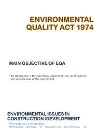 (1) no person shall, unless licensed, emit or cause or permit to be emitted any noise greater in volume, intensity or quality in contravention of the acceptable conditions specified under. Environmental Quality Act 1974 Environmental Impact Assessment Pollution