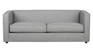 This sofa features two big and cozy cushions, velvet upholstery and a little flash of metal in the legs. Club Sofa Reviews Cb2 Grey Modern Couch Sofa Grey Couches