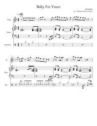 Baby I M Yours Sheet Music For Piano Flute Drum Group Mixed Trio Musescore Com