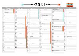 C'est l'agenda qu'il vous faut ? Calendrier 2021 A Imprimer Jours Feries Vacances Calendriers Pdf Excel