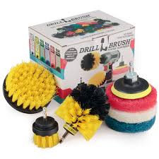 Most of them contain bleach or other disinfecting ingredients and acids that dissolve limescale and soap scum. Drillbrush Power Scrubber Brush Set Drill Brush Attachment Grout Brush Drill Attachment Drill Scrubber Attachment Bathroom Cleaner Scrub Brush Toilet Brush Cleaning Supplies Grout Cleaner Buy
