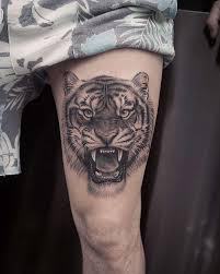 Elizabeth Markov S Refined Tattoos Animal Tattoos For Men Mens Tiger Tattoo Leg Tattoo Men