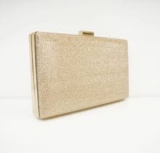 Brillante bolso de mano tipo clutch sobre + cadena para mujer fiesta boda cena. Bolso Clutch De Fiesta Dorado Brillante Clutch Dorado Clutch Bolso