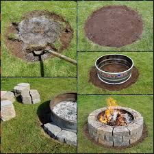 Diy Stone Paver Fire Pit 39 Metal Fire Ring From Tractor Supply And 36 Flagstone Pavers From Lowes At 2 38 Fire Pit Designs Garden Fire Pit Paver Fire Pit
