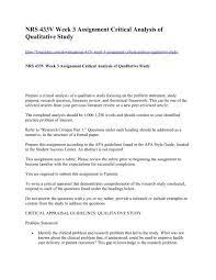A qualitative study by hayle et al., (2013). Nrs 433v Week 3 Assignment Critical Analysis Of Qualitative Study