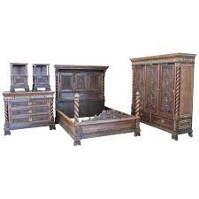 1stdibs 19th Century Style Carved Bedroom Set Five Pieces Italian Renaissance Walnut Walnut Bedroom Art Nouveau Bedroom Bedroom Set