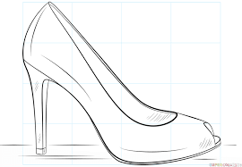 How To Draw A High Heel Shoe | Step By Step Drawing Tutorials