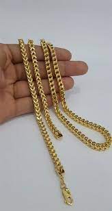 10k Yellow Gold Franko Heavy Solid Chain Necklance Men Man 27 Inches 5mm 37 Gram By Rg D This Gorgeo Gold Chains For Men Gold Bangles Design Gold Chain Jewelry
