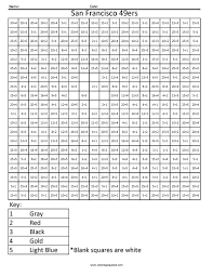 Chiefs vs 49ers coloring pages. San Francisco 49ers Basic Division Coloring Squared