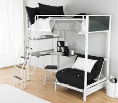 White And Black Bunk Bed With Desk Loft Beds For Teens Loft Bed With Couch Cool Bunk Beds