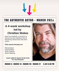 Still have a few spots available in my Authentic Actors class in New  Orleans at the Actor's Apothecary! Classes begin tomorrow night (March 6)  and go from 6:30 to 9:30 PM. We