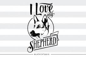 Download I Love My German Shepherd Graphic By Blackcatsmedia Creative Fabrica PSD Mockup Templates