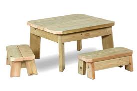 All natural wood and entirely handmade. Square Table Plus Bench Set School Table Chairs Kids Table Chairs Nursery School Table Chairs Childrens Table And Benches Outdoor Childrens Table Childrens Garden Table Set Playground Tables