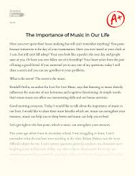 See, that's what the app is perfect for. The Importance Of Music In Our Life Essay Example 1578 Words Gradesfixer