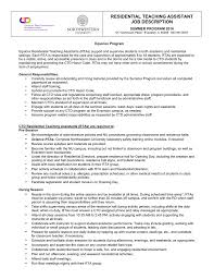 Assists teachers with designated instructional activities as assigned by the principal/assistant principal; Residential Teaching Assistant Job Description