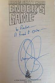His novel ender's game and its sequel speaker for the dead. Orson Scott Card Mentor Friend Bigot Wired