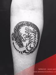 Yin Yang With Tiger And Dragon Tattoo By Rahul Barve Skin Machine Tattoo Studio Skinmachinetattoo E In 2020 Tattoos For Daughters Ink Tattoo Dragon Sleeve Tattoos