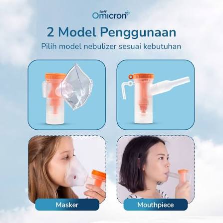 TaffOmicron Alat Terapi Pernapasan Compressor Nebulizer Inhaler - GS-302 - White