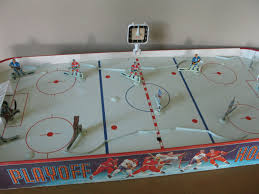 Vintage Eagle Toys Hockey Game Playoff Hockey Made In Canada 1950s 60s Mechanical Magnetic Marble Pucks Retro Tablet Hockey Games Vintage Man Cave Decor