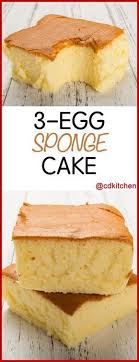 Sponge cakes are commonly made without fats, such as butter or oil, and leaveners, such as baking powder.1 x research source they resemble angel food cake, except you use both the egg whites. Made With Eggs Flour Cream Of Tartar Butter Sugar Salt Baking Soda Milk Cdkitchen Com Sponge Cake Recipes No Bake Cake Desserts