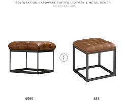 Check spelling or type a new query. Daily Find Restoration Hardware Tufted Leather And Metal Bench Copycatchic