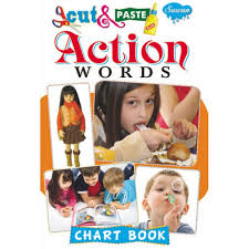 Cut Paste Chart Book Action Words 024 Manoj Publications