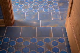 Either of these two blue tile selections could be great options to consider for anyone trying to repair, replace or build a vintage blue bathroom. Stars And Hex Tile Floor Based On Historic Geometric Islamic Designs