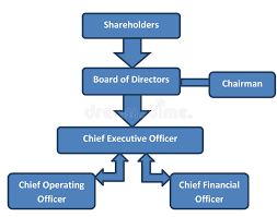 Corporate Structure Business Org Chart Stock Illustration