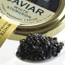 Kaluga hybrid reserve, royal ossetra, river beluga American White Sturgeon Caviar Farm Raised Sturgeon