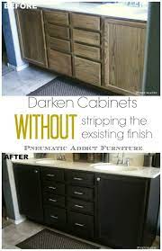 Darken Cabinets Without Stripping The Existing Finish Diy Furniture Refinishing Furniture Diy Home Improvement