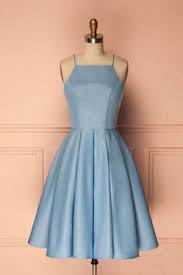 Elegant Straps Light Blue Satin Bodice Short Prom Homecoming Dresses Cocktail Dress Ld452 Prom Dresses Sleeveless Light Blue Prom Dress Simple Prom Dress Short