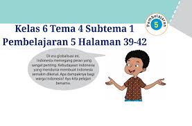 Kunci Jawaban Buku Tematik Tema 4 Kelas 6 Halaman 39 40 41 42 Koesrow