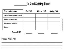 nwea student goal setting sheet goal setting for students