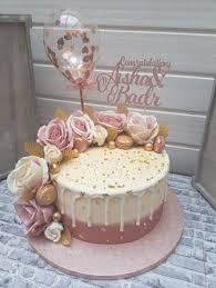 Birthday Rose Gold Cake Topper Picture Of Cake Topper Balloon Confetti Rose Gold Hearts Beautiful Birthday Cakes 21st Birthday Cakes Cake Designs Birthday
