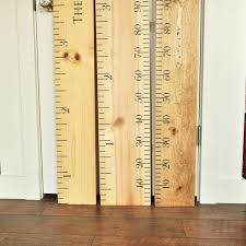 ruler growth chart kit diy project oversized wood ruler growth chart kit