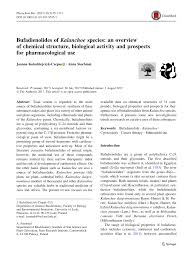 Pdf Bufadienolides Of Kalanchoe Species An Overview Of Chemical Structure Biological Activity And Prospects For Pharmacological Use