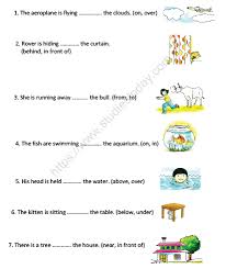 Subject pronouns and verb to be worksheet 2 : Cbse Class 2 English Practice Prepositions Worksheet Set A Practice Worksheet For English