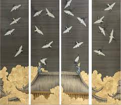 pin by 蘇來on 中式定制背景墙极简护墙板 deco paint japanese art colorful art